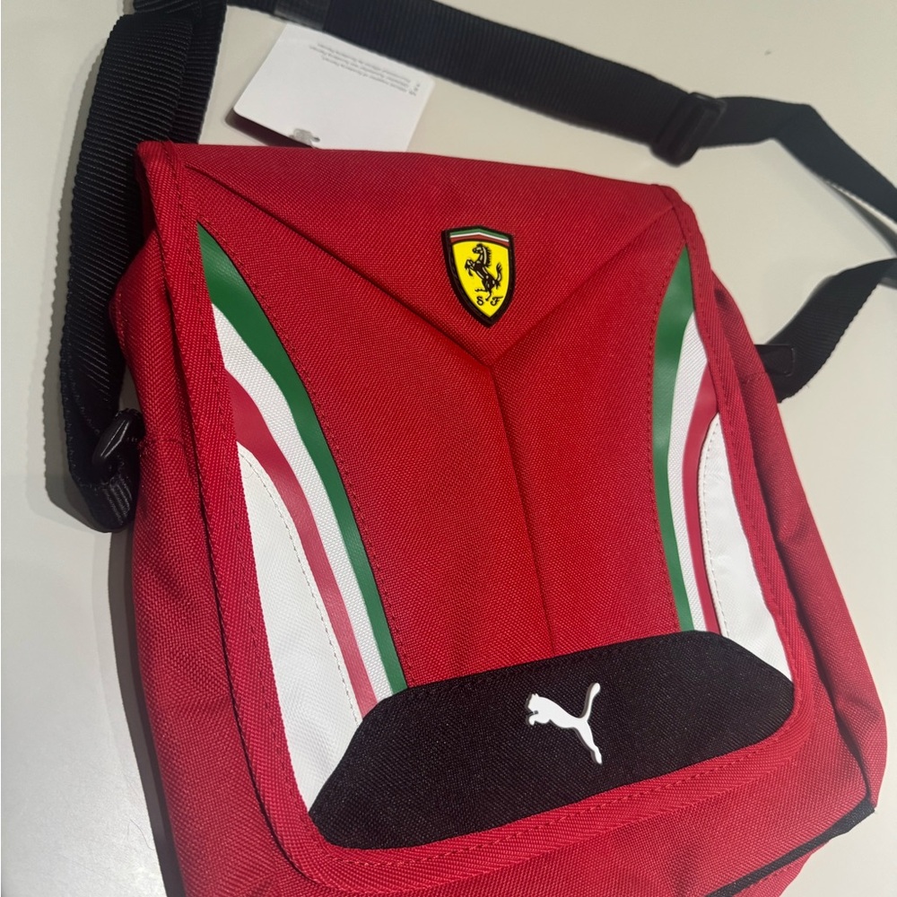 Ferrari Red and Black Messenger Bag